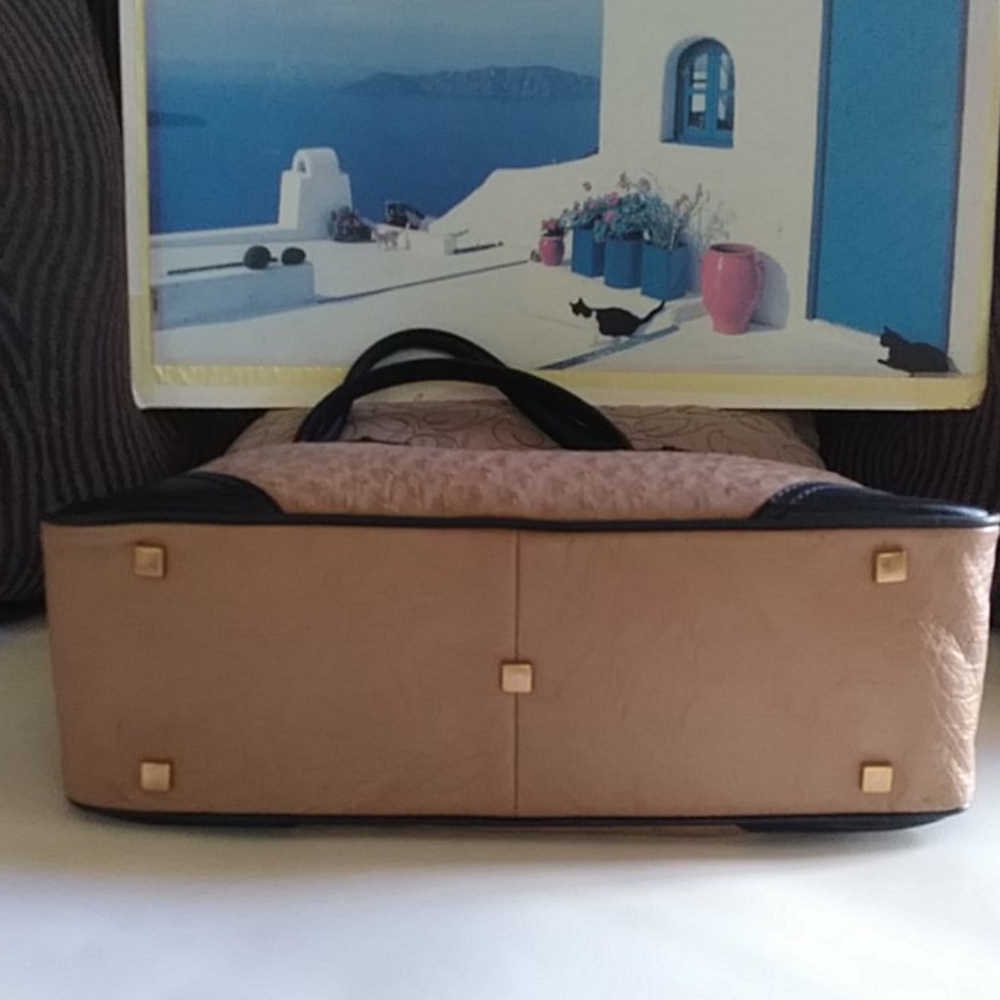 Victor Hugo satchel ostrich tote bag - Picture 2 of 8